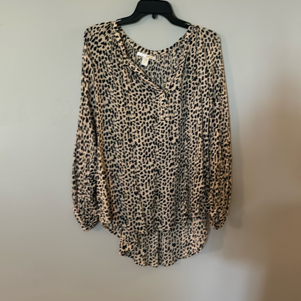 Amuse Society Leopard Print Blouse
